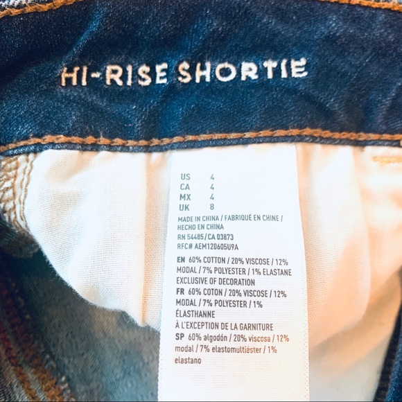 SOLD American Eagle Distressed Denim HiRise Shorts - Picture 5 of 5